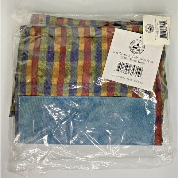 2005 Teresa Kogut "Sow the Seeds of Greatness" Apron NIP SKU U14 - Picture 1 of 1